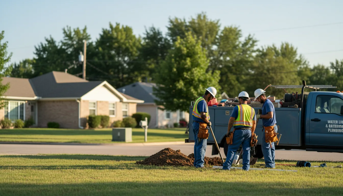 Residential water line and bathroom plumbing service in Carbondale, PA